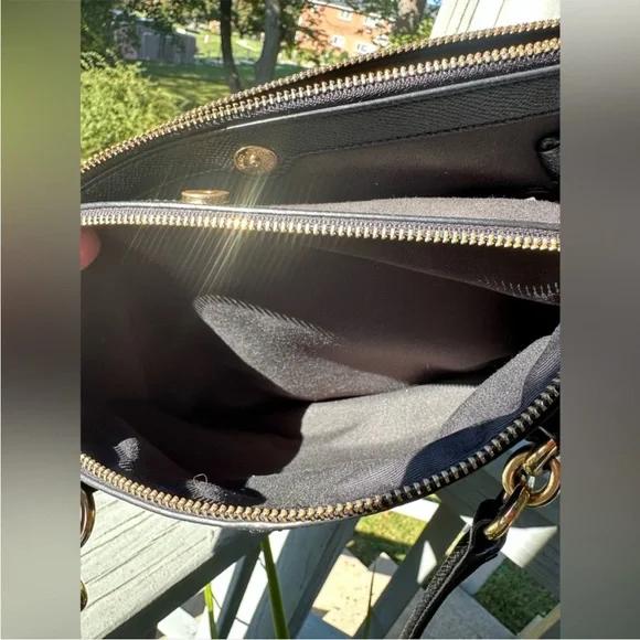 Coach Black Leather Christie Carryall Bag EUC - Picture 10 of 12